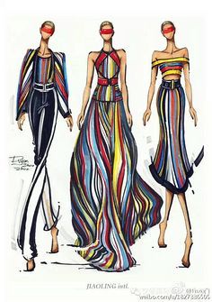 着装效果图(线稿